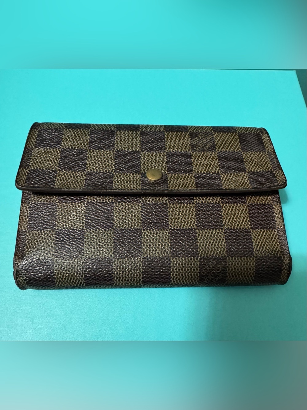 Louis Vuitton Brown Checkered Continental Wallet